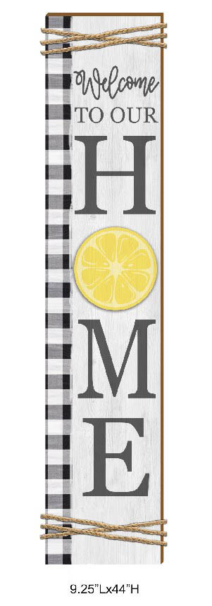 Lemon Stripes Porch Leaner