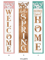 Multicolor Floral Cutout Porch Sign