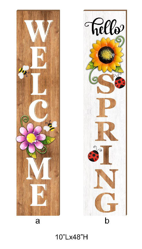 Pollinator Habitat Porch Sign - Outdoor Bee and Butterfly Garden Porch Decor Wholesale