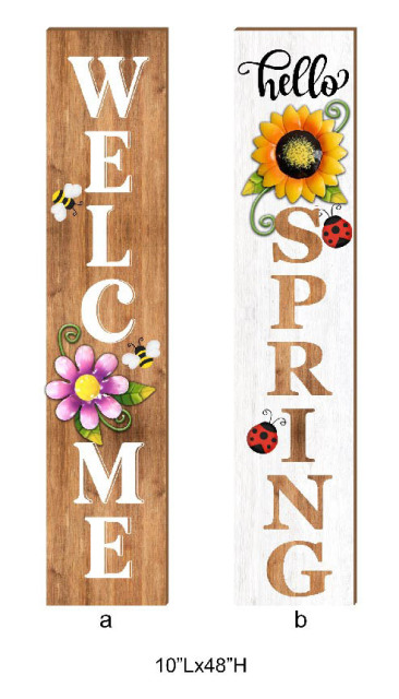Pollinator Habitat Porch Sign - Outdoor Bee and Butterfly Garden Porch Decor Wholesale