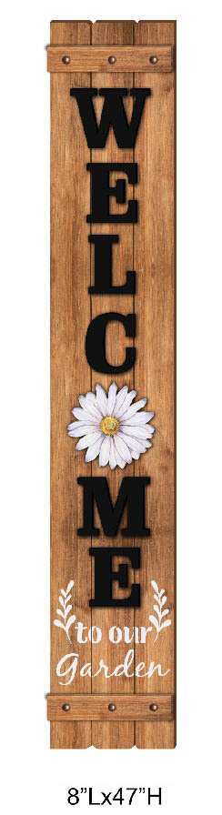 Daisy Fence-shaped Porch Sign