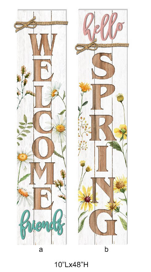 Floral Fence Porch Sign