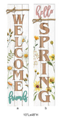 Floral Fence Porch Sign