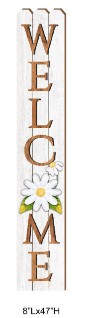 Daisy Fence-shaped Porch Sign