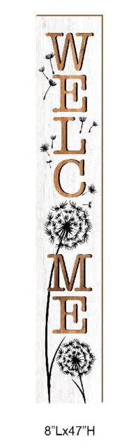 Dandelion Fence-shaped Porch Sign
