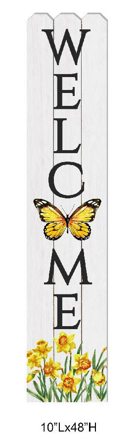Sunny Butterfly Porch Sign