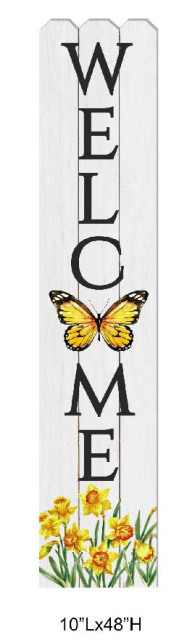 Sunny Butterfly Porch Sign
