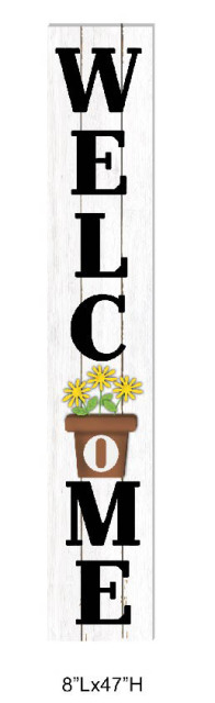 Potted Blooms Porch Sign