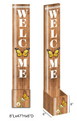Butterfly Porch Sign With Bin