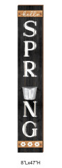 Classic Wood Porch Leaner Sign with Planter - Custom Porch Sign for Outdoor Decor Wholesale