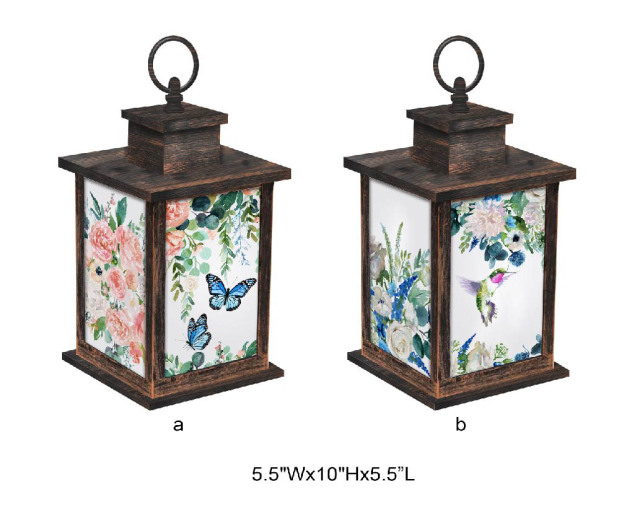 Floral Outdoor Lantern–Metal Lantern for Patio Decor