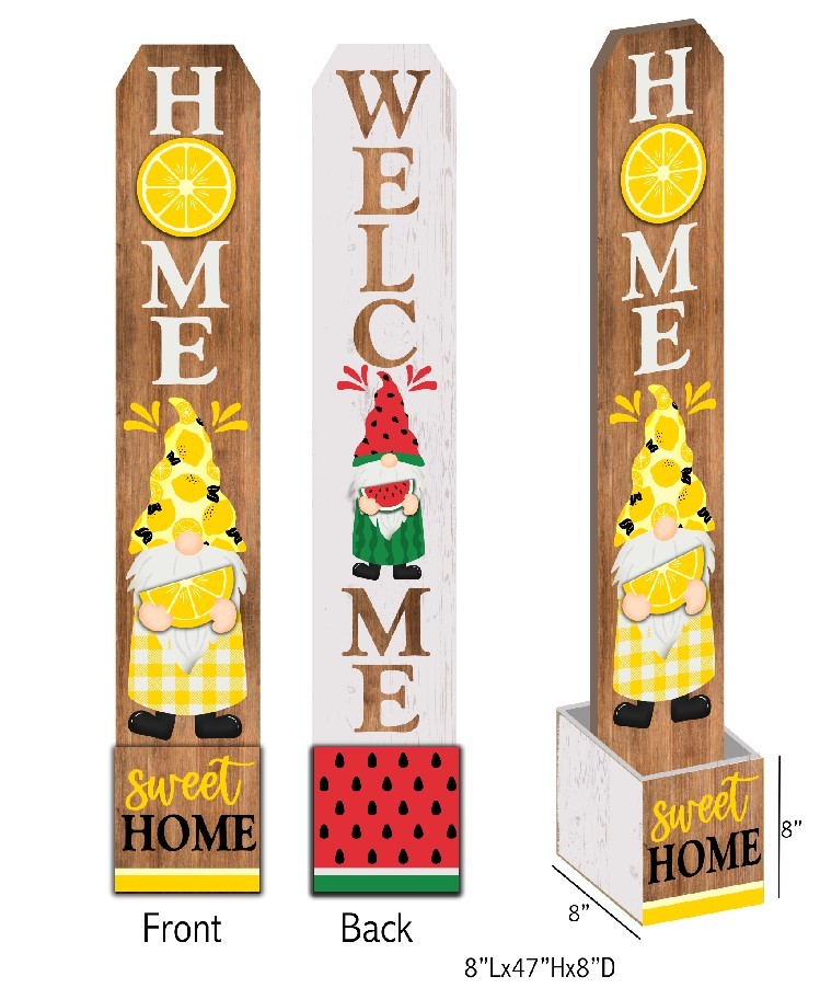 Gnome Fruit Dual-Storage Porch Sign