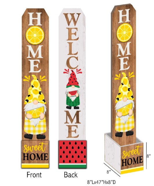 Gnome Fruit Dual-Storage Porch Sign