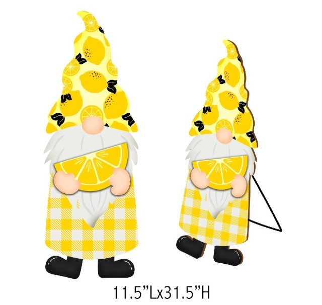Lemon Gnome Stand Porch Sign