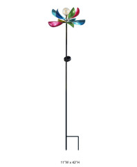 Multi-color Petal Solar Powered Spinner