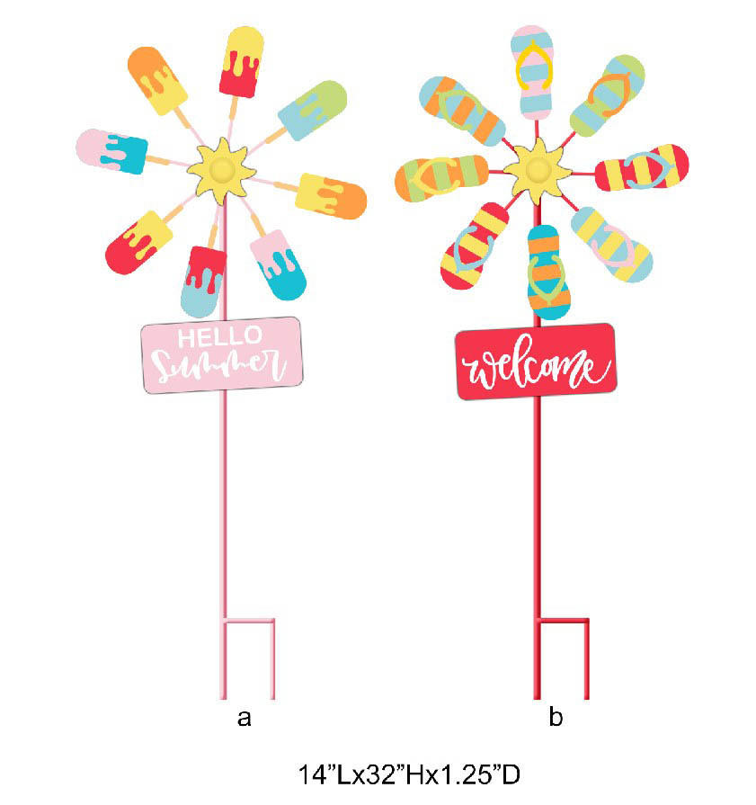 Colorful Welcome Solar Powered Spinner