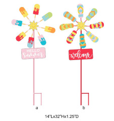 Colorful Welcome Solar Powered Spinner