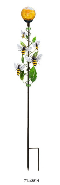 Solar Powered Spinner with Bee Elements