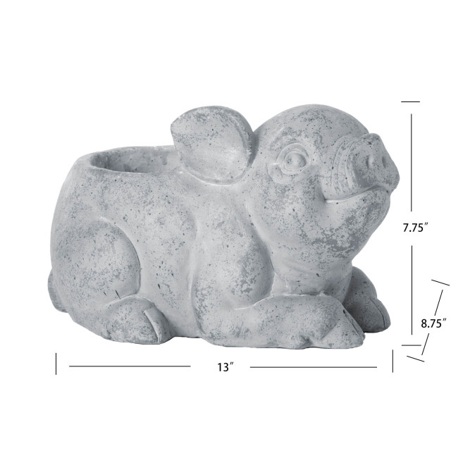 Uncolored Pig Statue