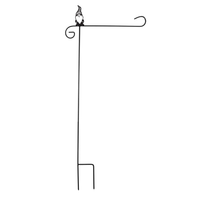 Gnome Shaped Flag Pole - Decorative Outdoor Gnome Garden Flag Holder