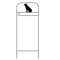 Dog Shaped Flag Pole - Decorative Outdoor Dog Garden Flag Holder