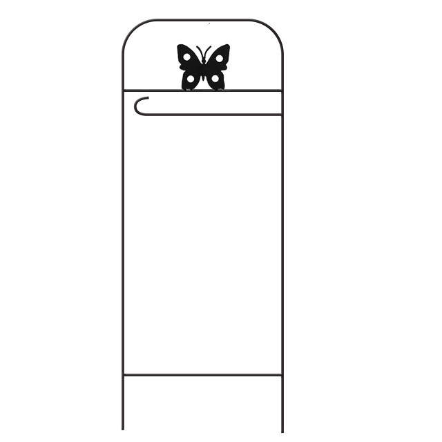 Butterfly Shaped Flag Pole - Decorative Outdoor Butterfly Garden Flag Holder