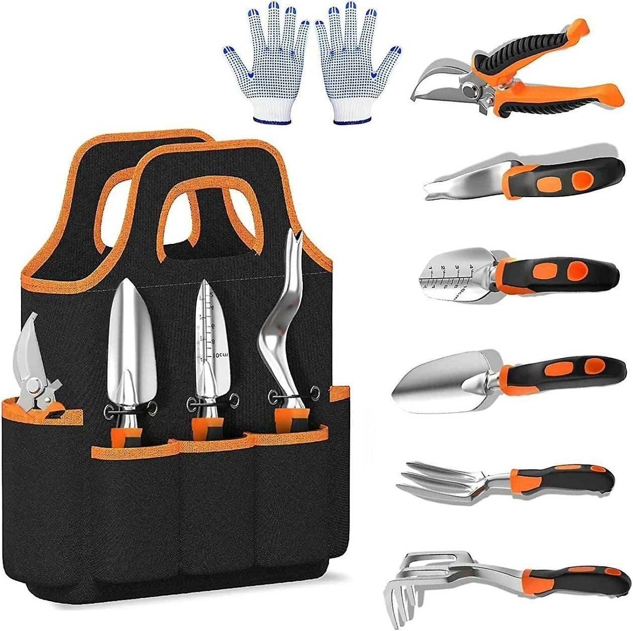 Orange Planter Accessories Set