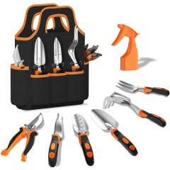 Orange Planter Accessories Set