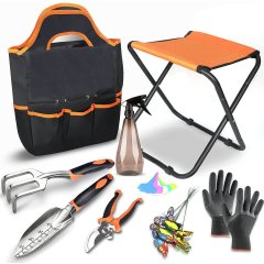 Orange Planter Accessories Set