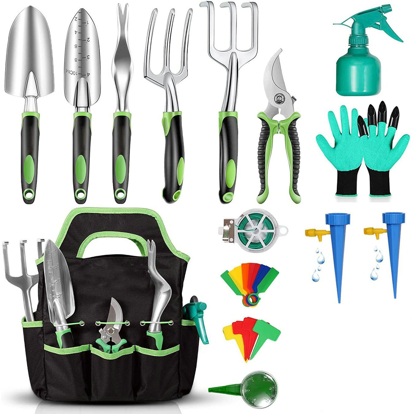 Green Planter Accessories Set