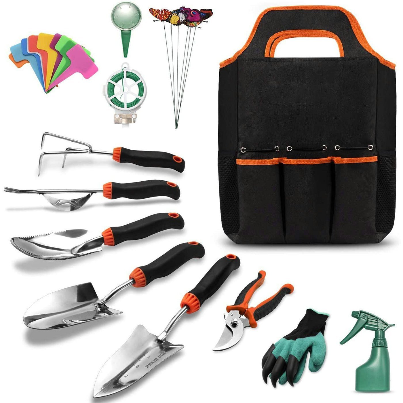 Orange Planter Accessories Set