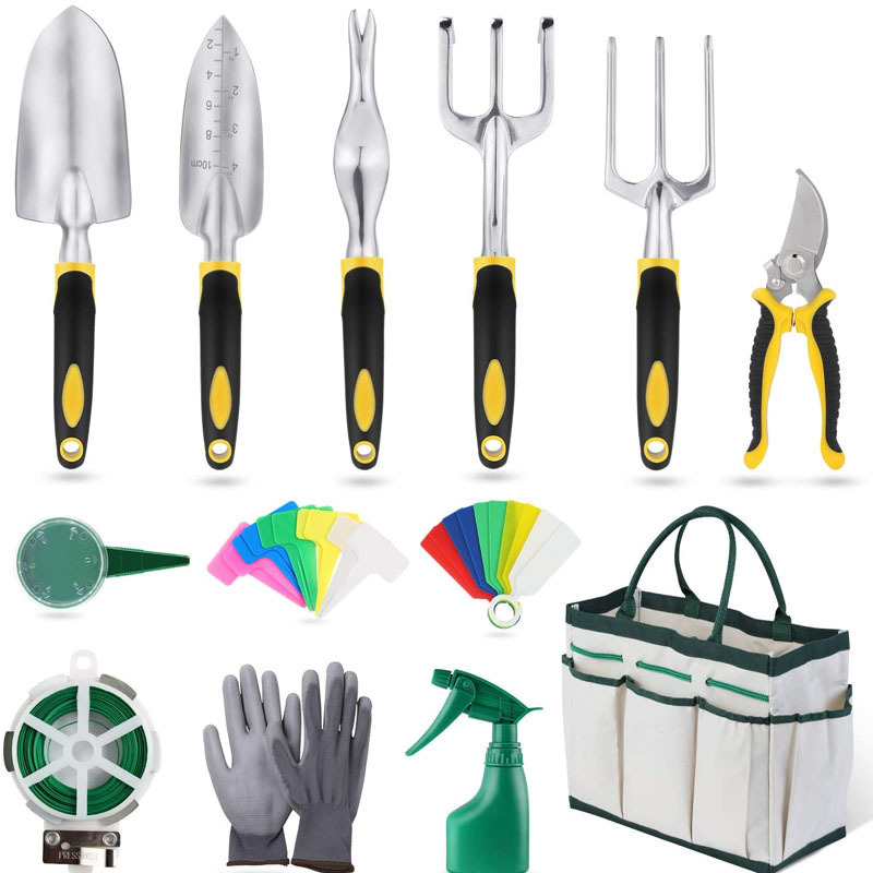 Yellow Planter Accessories Set