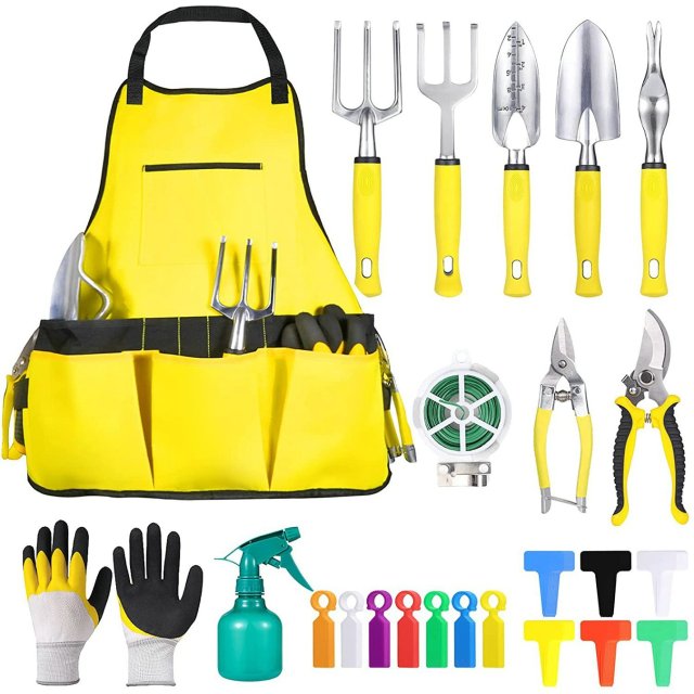 Yellow Planter Accessories Set
