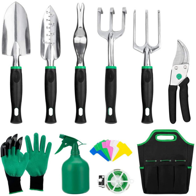 Green Planter Accessories Set - Garden Plant Care Tools Kit