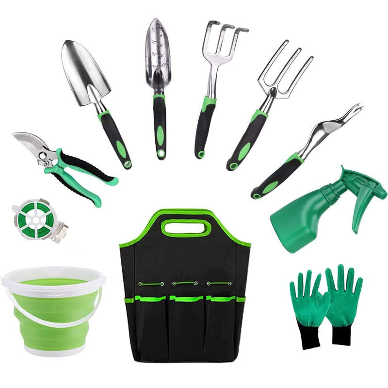 Green Planter Accessories Set - Garden Plant Care Tools Kit