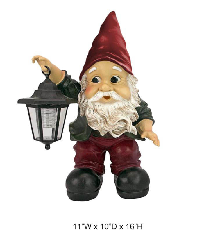Gnome With Light Statue