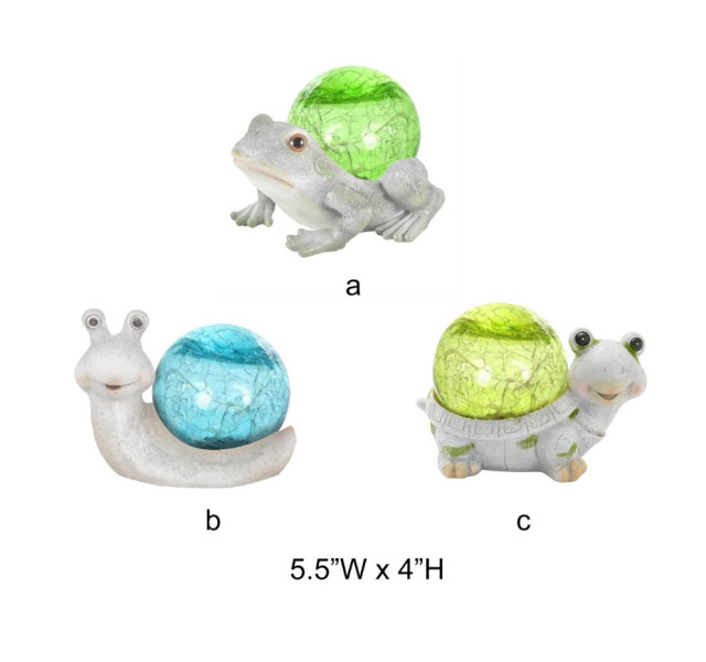 Frog/Snail/Turtle Carrying Light Statue