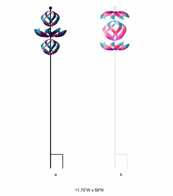 Stylish Metal Outdoor Wind Spinner - Modern Decorative Kinetic Garden Spinner Wholesale