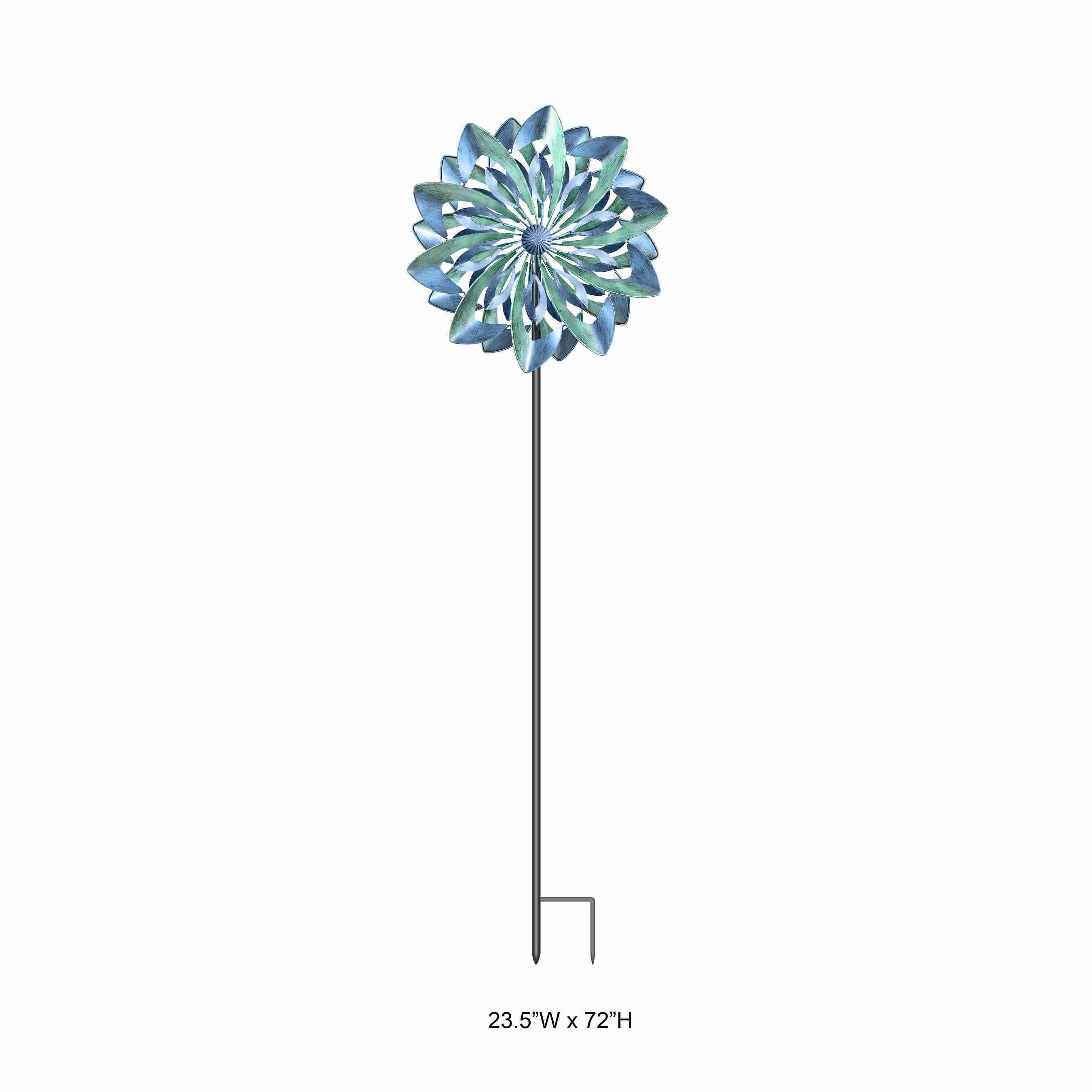 Galaxy Whorl Metal Wind Spinner - Outdoor Kinetic Garden Wind Sculpture Wholesale