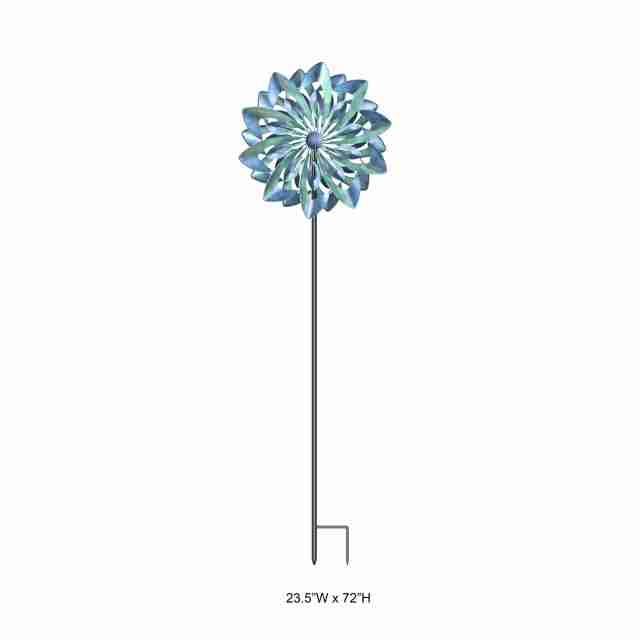 Galaxy Whorl Metal Wind Spinner - Outdoor Kinetic Garden Wind Sculpture Wholesale