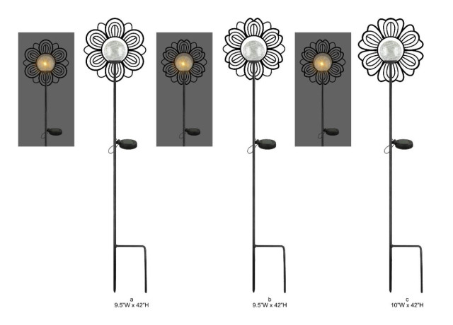 Tri Blossomy Sunflower Solar Garden Stake Light – Decorative Outdoor Solar Yard Stake