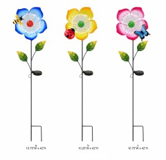 Tri Blossomy Outdoor Flower Solar Stake Light – Decorative Solar Garden Stake