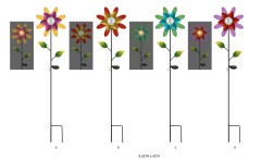 Tri Blossomy Solar Flower Garden Stake Light – Decorative Outdoor Solar Stake