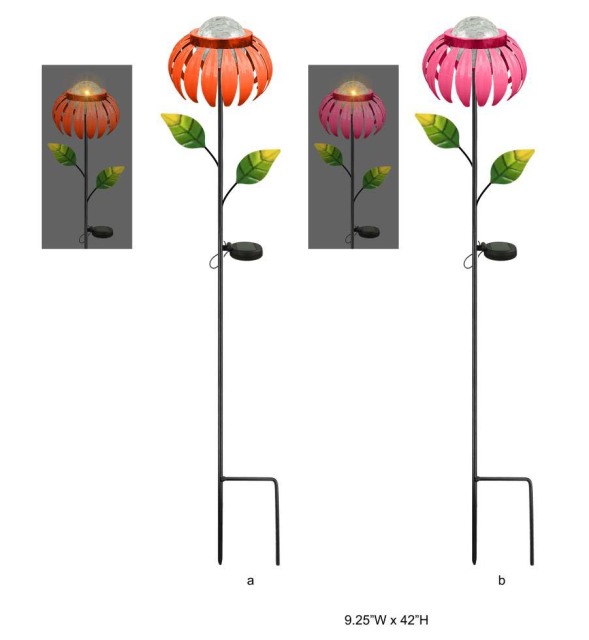 Tri Blossomy Petal Solar Garden Stake Light – Decorative Solar Outdoor Stake