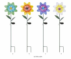 Tri Blossomy Multi-Color Flower Solar Garden Stake Light – Decorative Outdoor Solar Stake