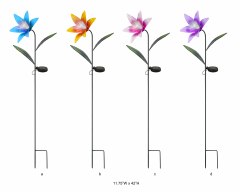 Tri Blossomy Multi-Color Solar Flower Garden Stake Light – Decorative Outdoor Solar Stake