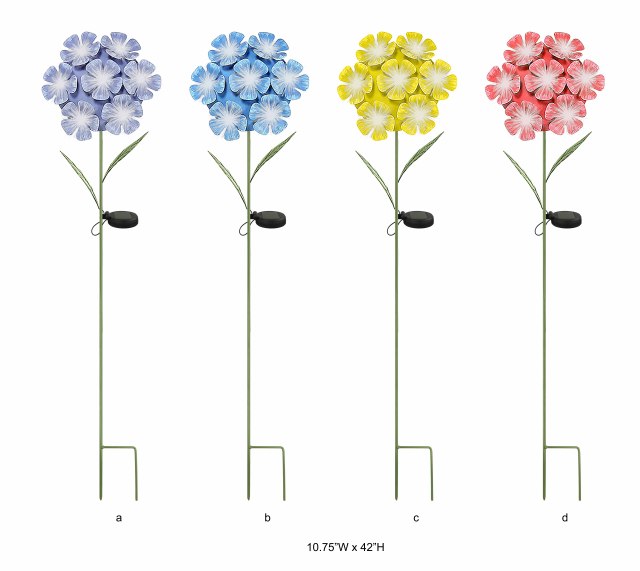 Tri Blossomy Multi-Color Flower Solar Garden Stake Light – Decorative Outdoor Solar Stake
