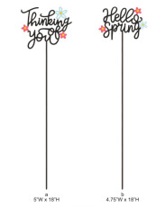 Metal Word Planter Picks