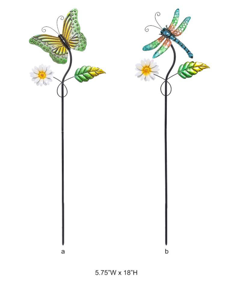 Butterfly and Dragonfly Planter Picks