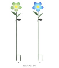 Tri Blossomy Flower Solar Stake Light – Outdoor Solar Garden Stake Decor